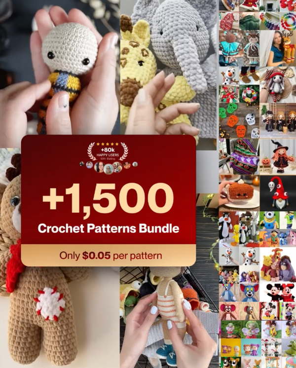 🧶 The Ultimate Crochet Pattern Collection – 200, 500 or 1500 Designs
